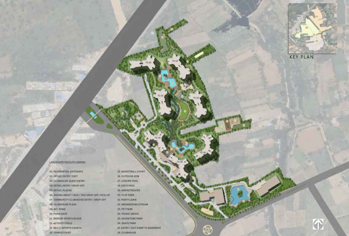Brigade Granada - Master plan showing the integrated township layout on Whitefield-Hoskote Road